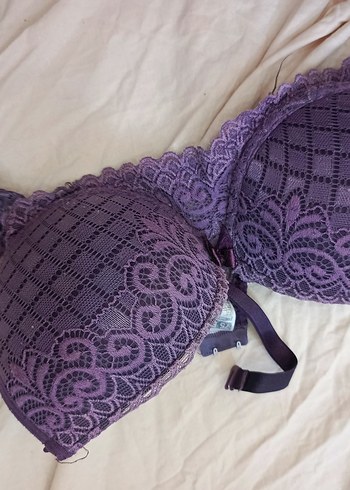 Mor Bohem Tarzı Dantelli Sütyen 75B - Görsel 2