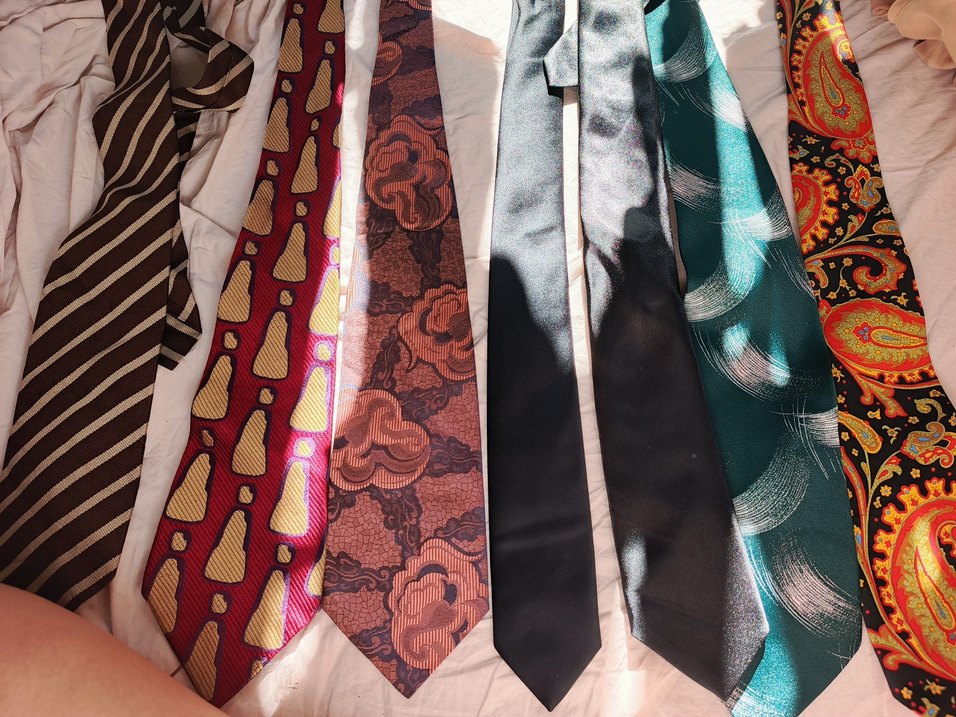 Vintage Tarzda Çok Renkli  Kravat - Görsel 2