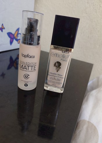 Topface Mat ve Emelie Double Wear Fondöten