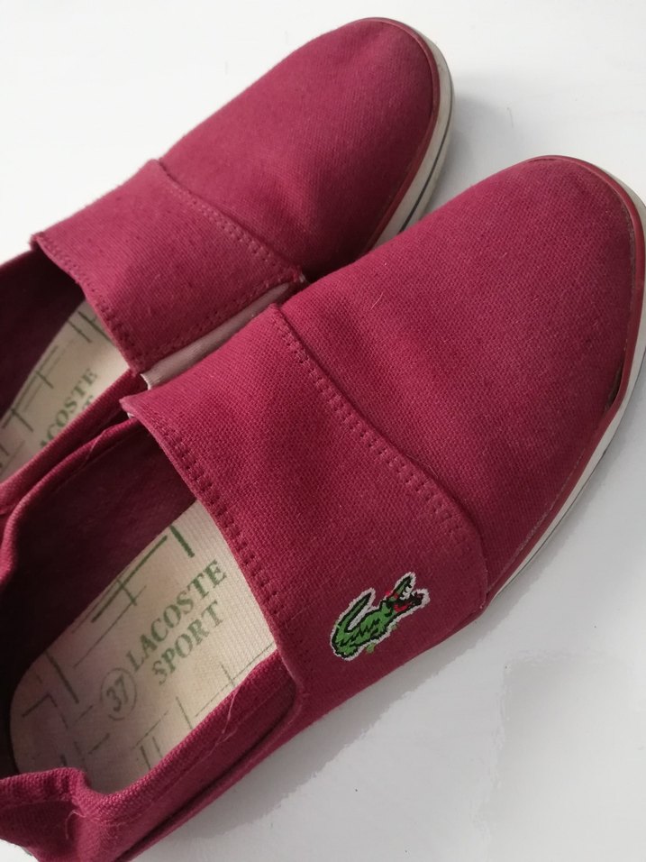 Lacoste kadın espadril bordo - Görsel 2