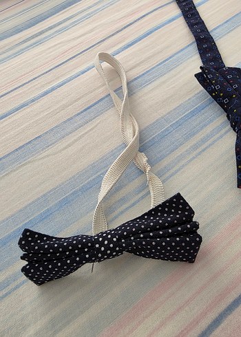 Çocuklar için Renkli Papyon ve Kravat Seti - Görsel 3