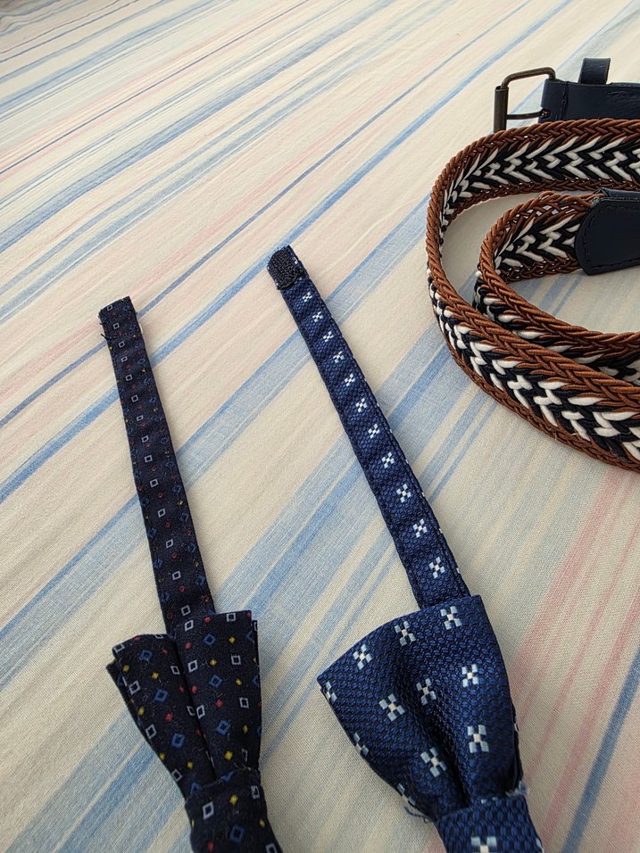 Çocuklar için Renkli Papyon ve Kravat Seti - Görsel 2