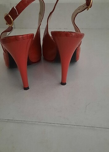 36 Beden kırmızı Renk Kırmızı Rugan ince Topuk Ayakkabı 