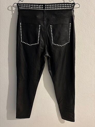 Calzedonia Calzedonıa deri görünümlü zımba detaylı termal tayt