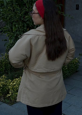 Bej Midi Kadın Trençkot - Görsel 2