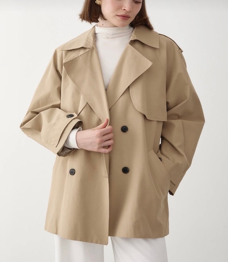 Bej Midi Kadın Trençkot - Görsel 5