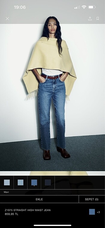 Zara Straight High Waist Jean