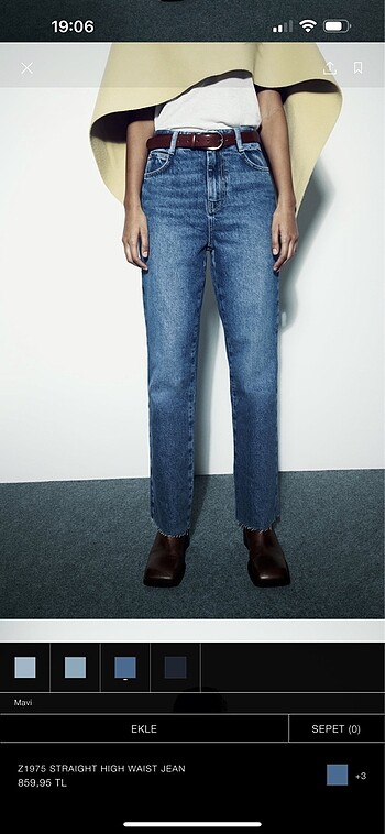 Zara Zara Straight High Waist Jean