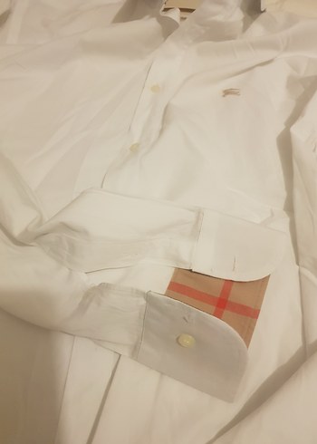 Burberry Beyaz Pamuklu Kısa Kollu Erkek Gömlek - Görsel 3