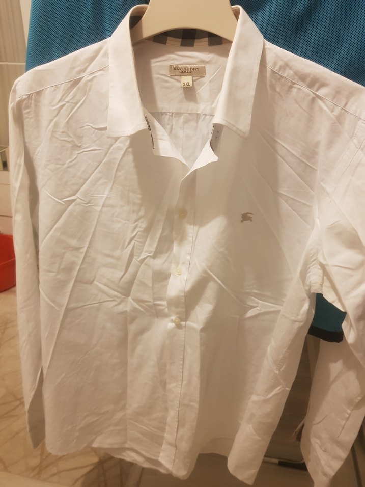 Burberry Beyaz Pamuklu Kısa Kollu Erkek Gömlek - Görsel 2