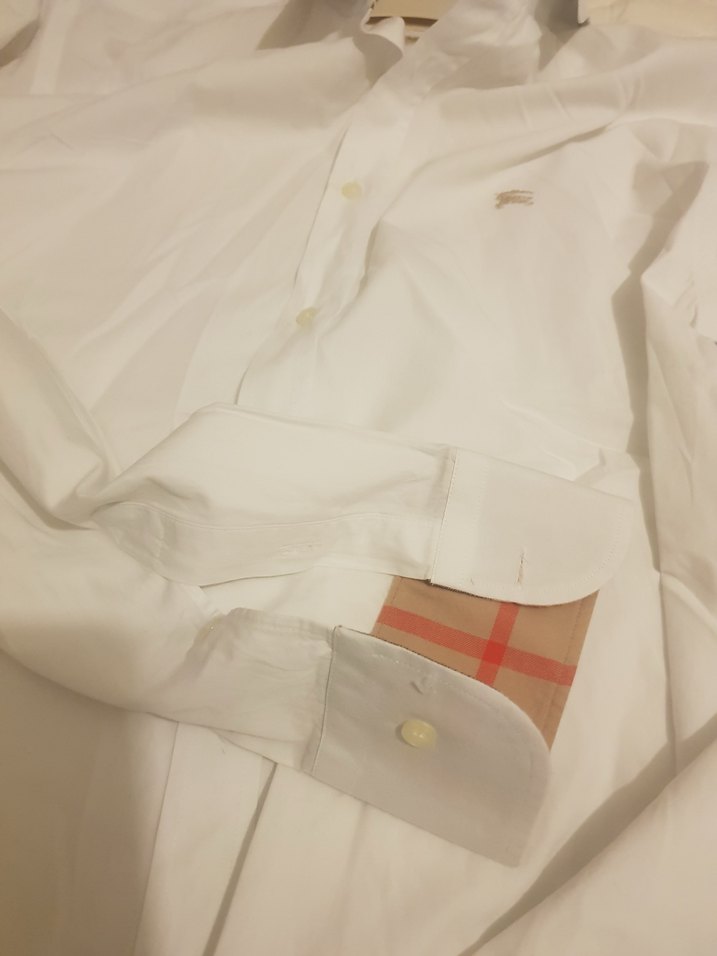 Burberry Beyaz Pamuklu Kısa Kollu Erkek Gömlek - Görsel 3