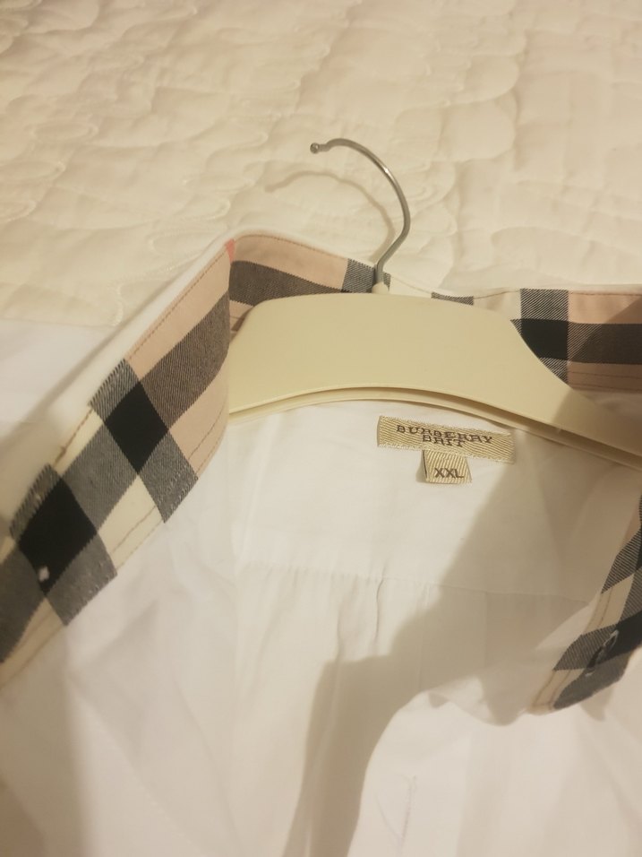 Burberry Beyaz Pamuklu Kısa Kollu Erkek Gömlek - Görsel 5