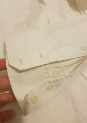 GAP  Düğmeli Beyaz  Pamuk Gömlek - Görsel 7