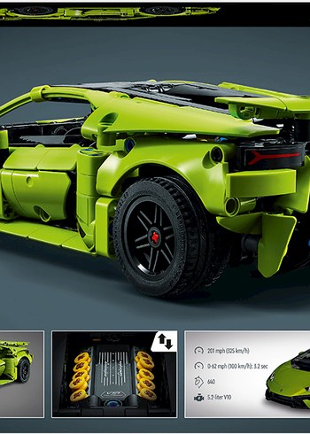  E.L.F Lego Technic Yeşil Yarış Arabası