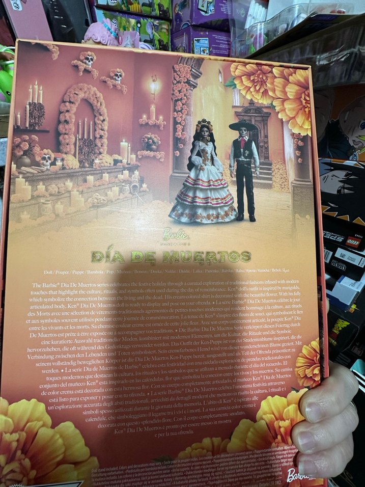 Altın Detaylı Karanlık Temalı Dia de Muertos Bebek - Görsel 3