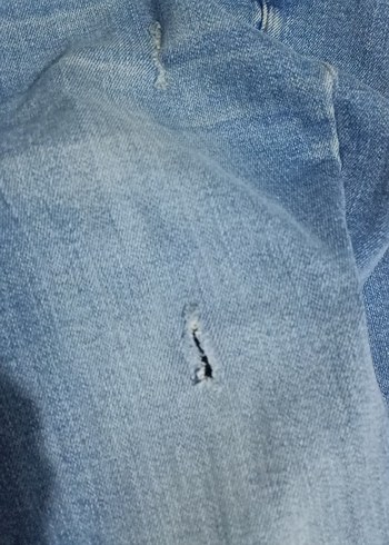 Mavi Parlak Kadın Denim Pantolon - Görsel 3