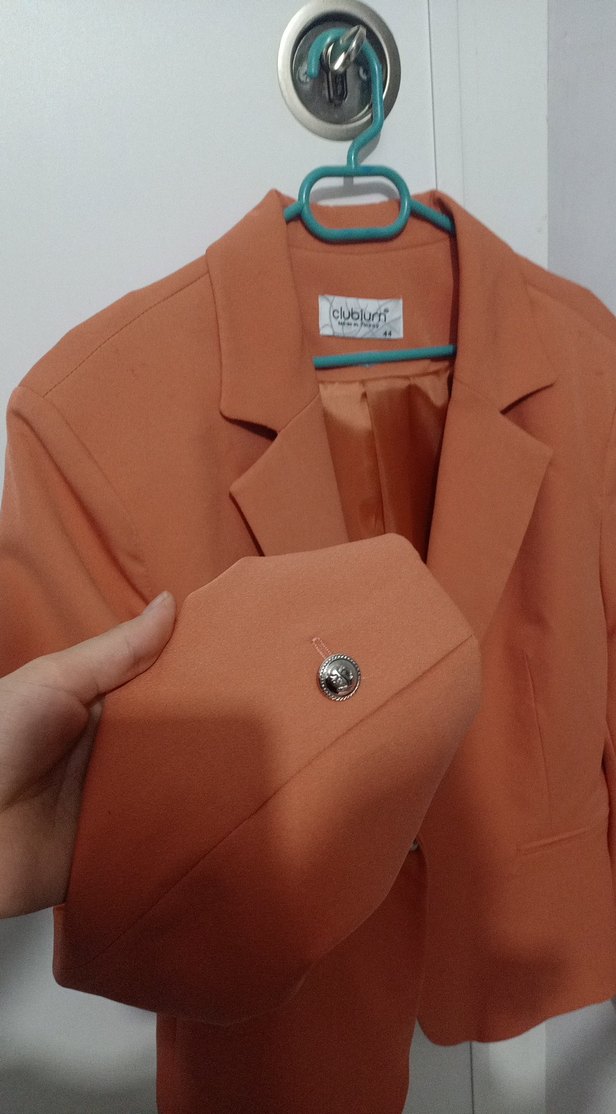 Bej Düğmeli Kadın Blazer Ceket - Görsel 2