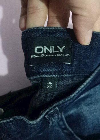 Düğmeli Lacivert Midi Denim Kadın Pantolon - Görsel 3