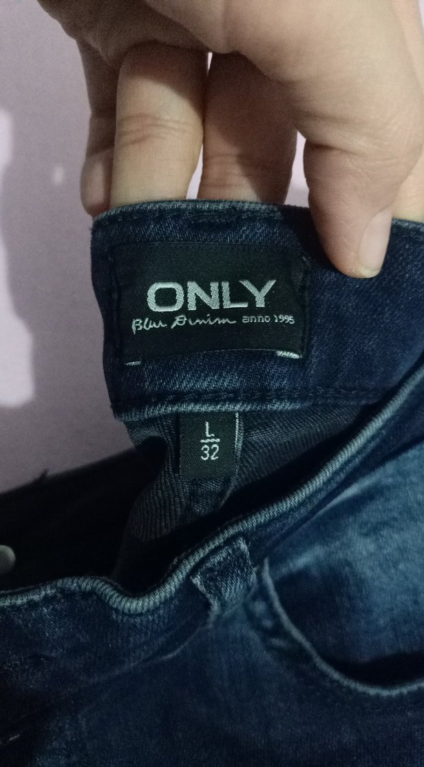 Düğmeli Lacivert Midi Denim Kadın Pantolon - Görsel 3