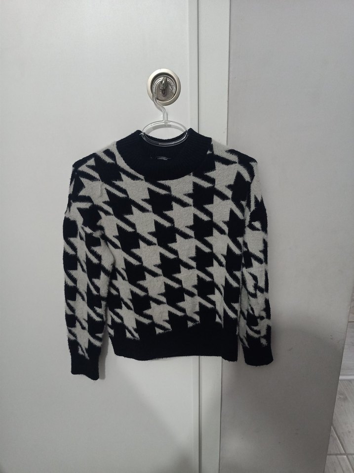 Kazak, Yuvarlak Yaka, Uzun Kollu, Örme - Görsel 2