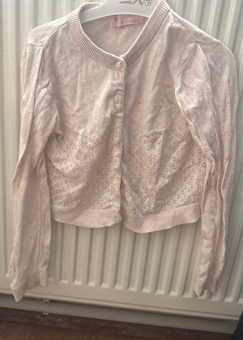 Dantel Detaylı Pembe Kız Hırka - Görsel 3