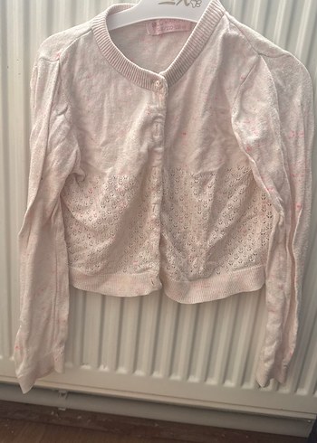 Dantel Detaylı Pembe Kız Hırka - Görsel 2