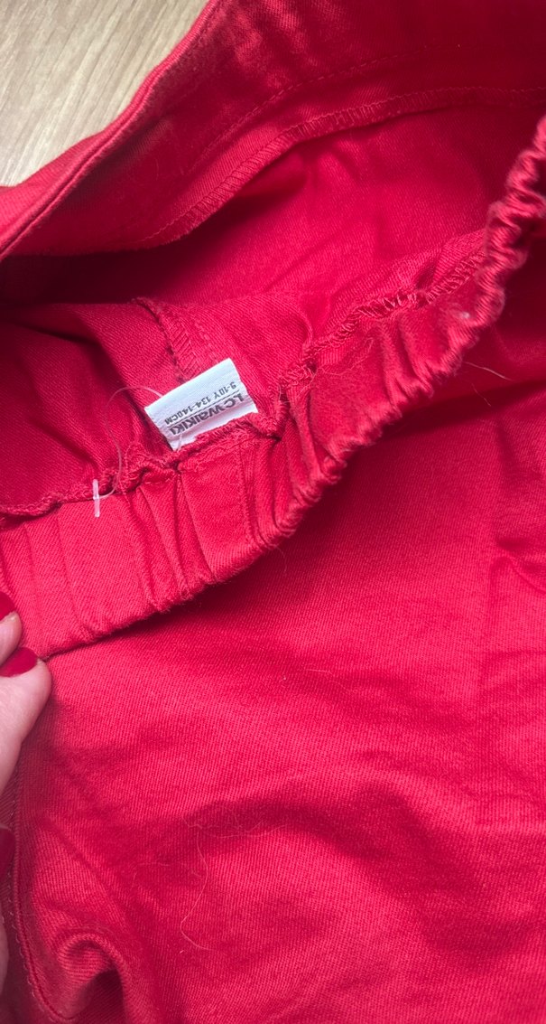 Kız Çocuk Kırmızı Fırfırlı Etek - Görsel 5