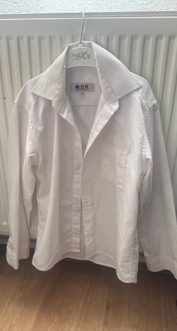 Beyaz Pamuklu Erkek Uzun Kollu Gömlek - Görsel 4