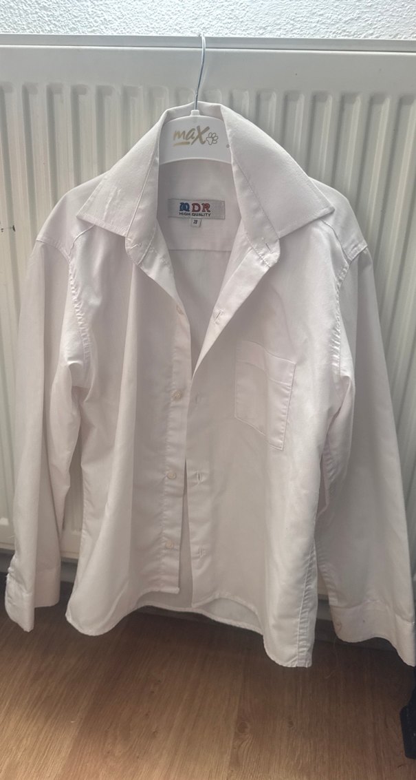 Beyaz Pamuklu Erkek Uzun Kollu Gömlek - Görsel 2