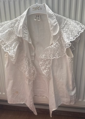 Kız Çocuk Dantel Detaylı Kolsuz Yelek - Görsel 3