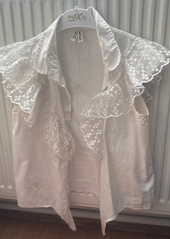 Kız Çocuk Dantel Detaylı Kolsuz Yelek - Görsel 2