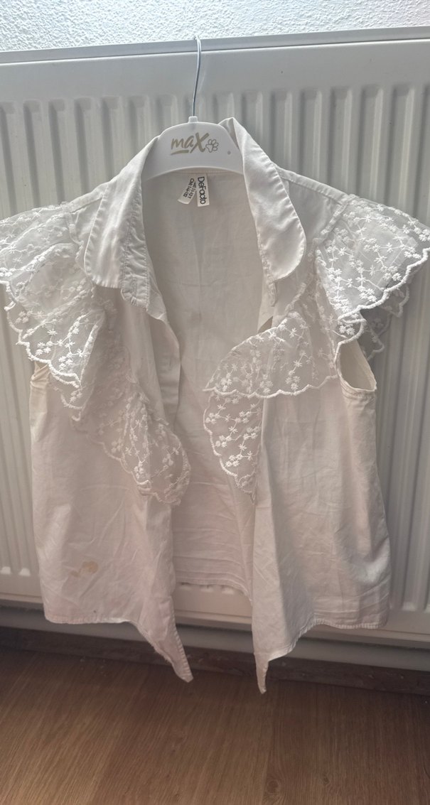 Kız Çocuk Dantel Detaylı Kolsuz Yelek - Görsel 2