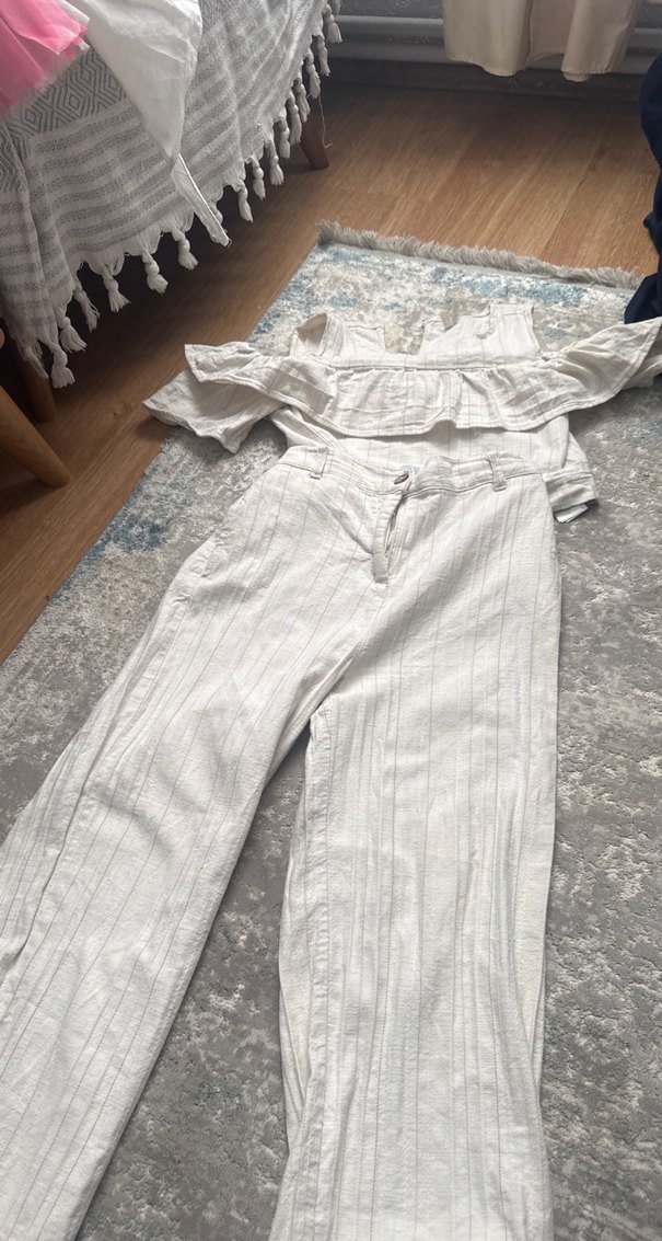 Pantolon takım keten 11 12 yaş - Görsel 2