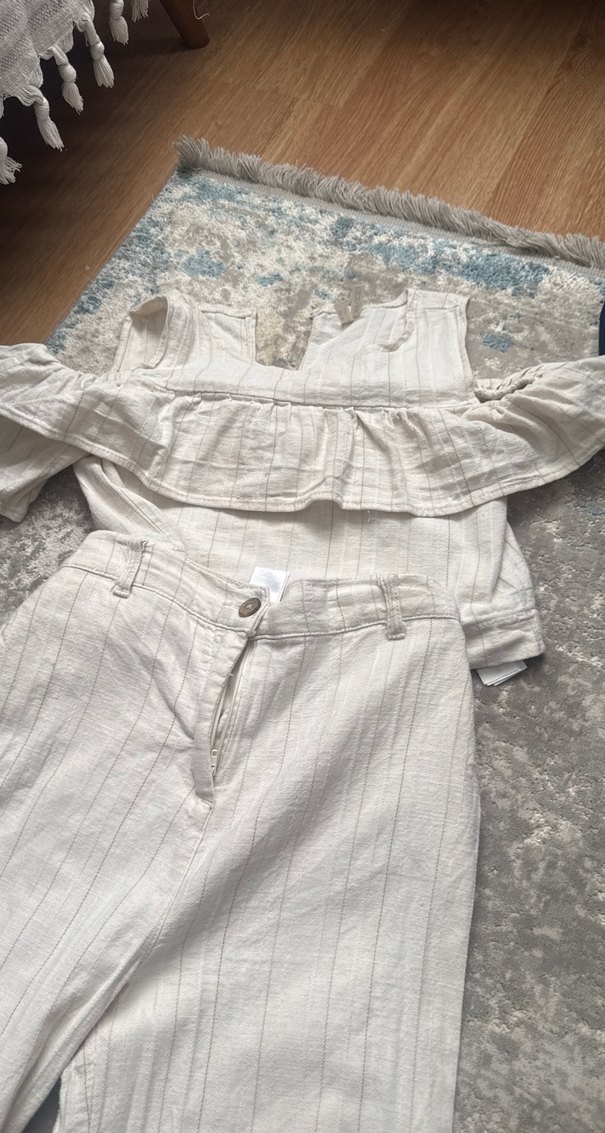 Pantolon takım keten 11 12 yaş - Görsel 4