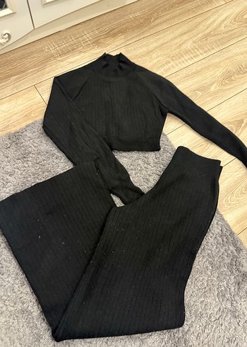 Siyah Triko Kadın Eşofman Takımı - Görsel 2