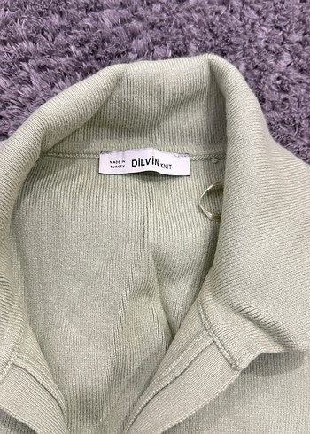 Kadın Pastel Renkli Örgü Yaka Kazak mint yeşil - Görsel 3