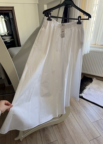 Beyaz Uzun Salaş Etek - Görsel 5