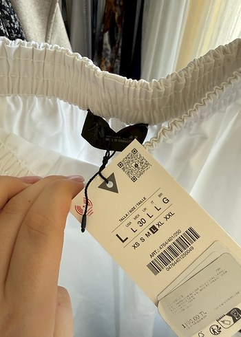 Beyaz Uzun Salaş Etek - Görsel 4