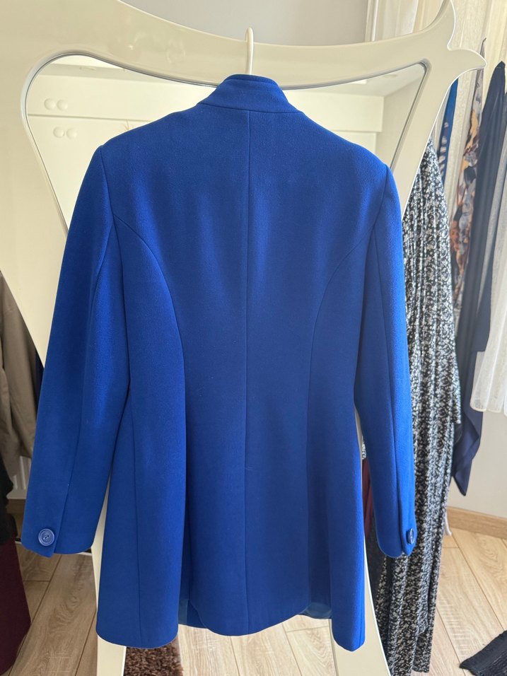 Mavi Düğmeli Kadın Kaban Adl - Görsel 4