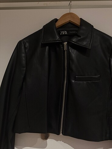 Zara Zara crop deri ceket