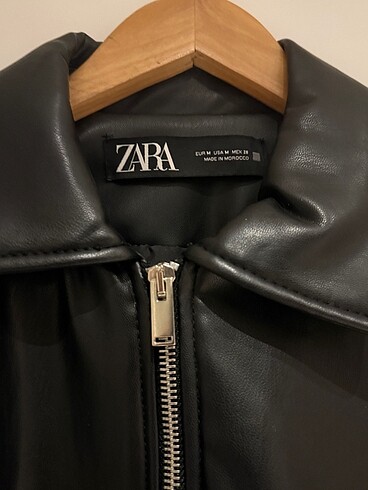 m Beden Zara crop deri ceket