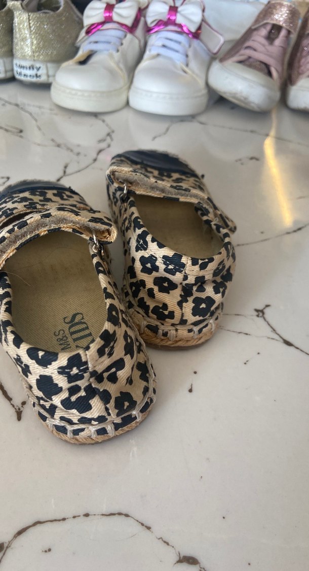 Kız Çocuk Lacivert Desenli Tokalı Babet - Görsel 3