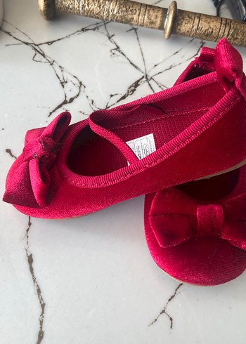 Kız Çocuk Kırmızı Fiyonk Detaylı Babet - Görsel 3