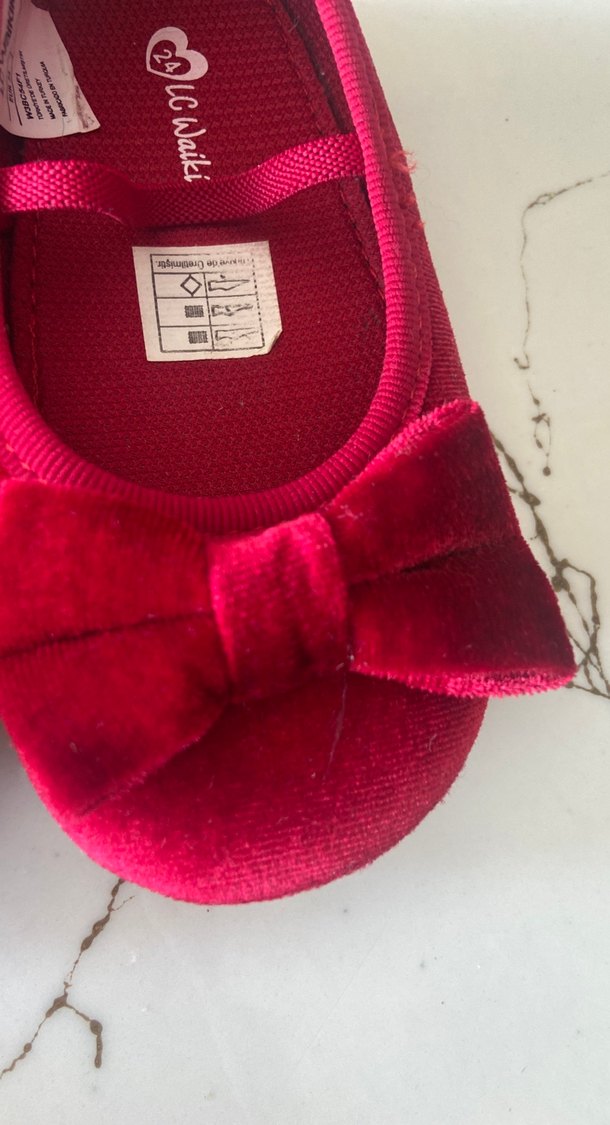 Kız Çocuk Kırmızı Fiyonk Detaylı Babet - Görsel 5