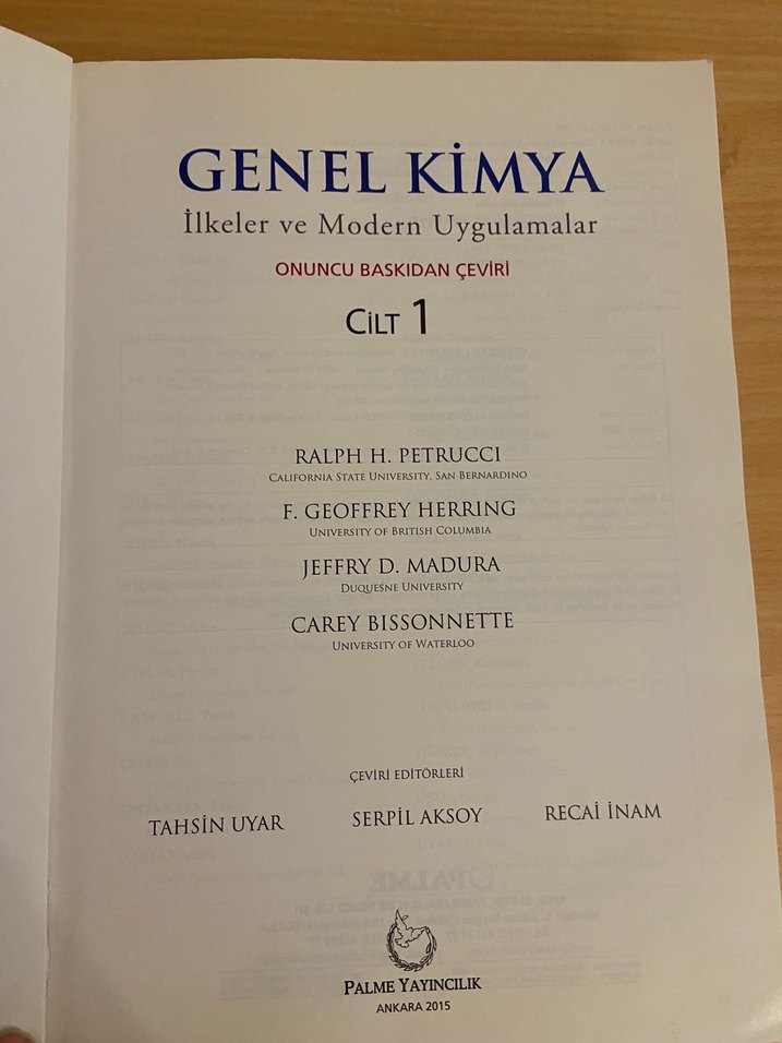 Genel Kimya İlkeler ve Modern Uygulamalar Cilt 1 - Görsel 3