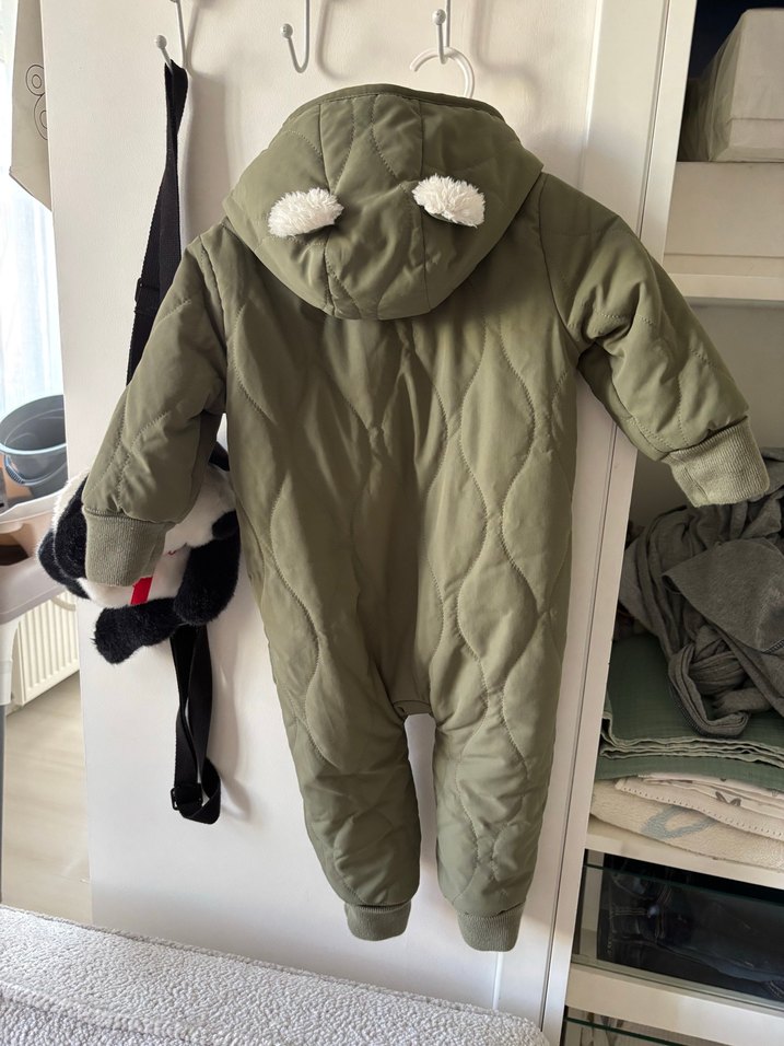 Gri Kamuflaj Desenli Bebek Astronot Tulum - Görsel 4