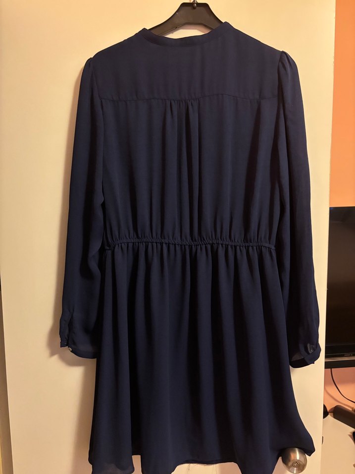 Lacivert Zara Elbise - Görsel 3