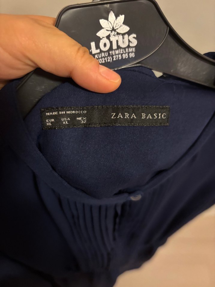 Lacivert Zara Elbise - Görsel 2