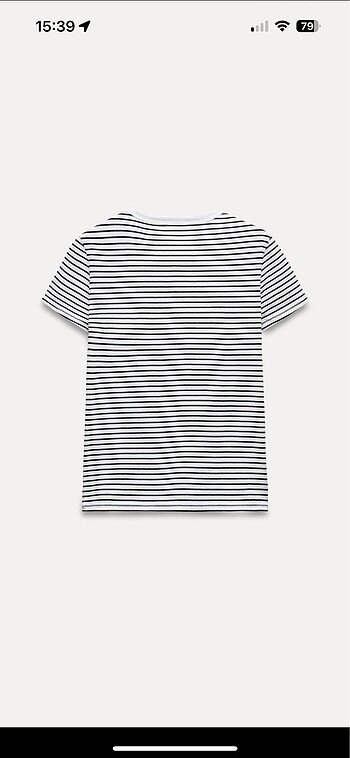 m Beden beyaz Renk Zara Cizgili Tshirt