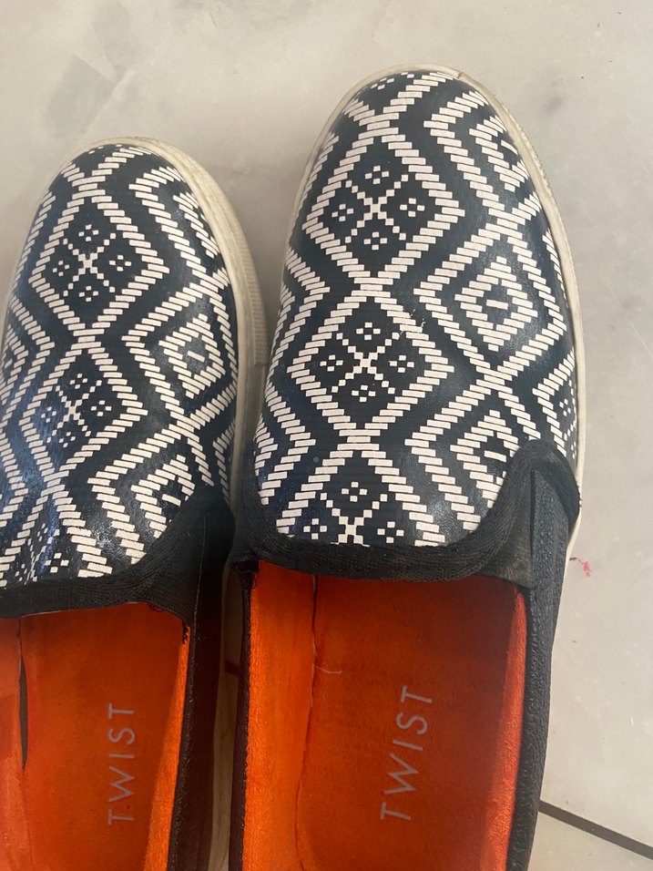 Twist Siyah-Beyaz Desenli Espadril - Görsel 3